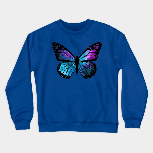 Galactic Butterfly Crewneck Sweatshirt by ARTWORKandBEYOND